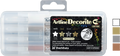 Decorite Brush Nib Metallic Set 1 4-Pack