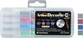 Decorite Brush Nib Metallic Set 2 4-Pack