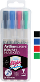 Supreme Brush Nib Black, Blue, Red, Green 4-Pack