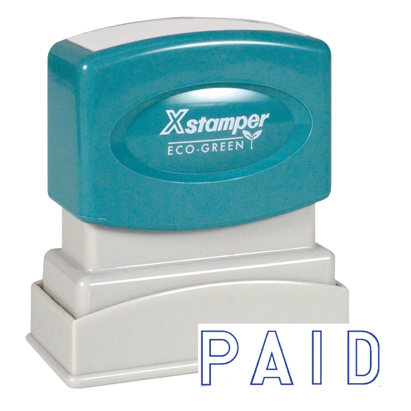 PAID Pre-Inked Xstamper Stock Stamp 1/2" x 1-5/8"