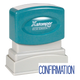 CONFIRMATION Pre-Inked Xstamper Stock Stamp 1/2" x 1-5/8"