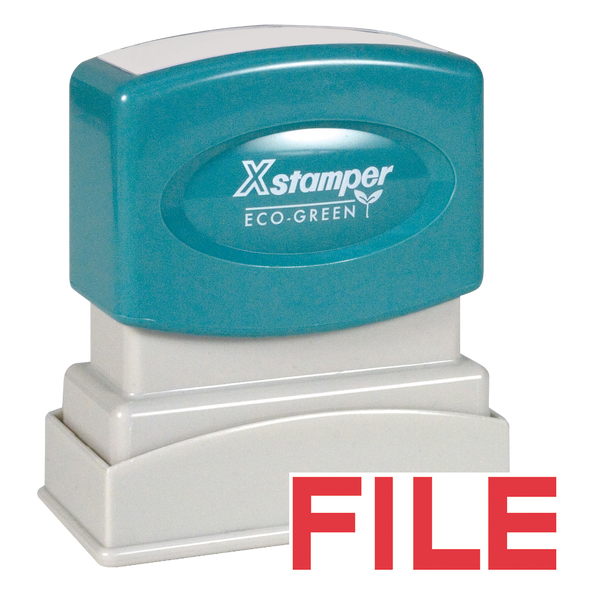 FILE Pre-Inked Xstamper Stock Stamp 1/2" x 1-5/8"