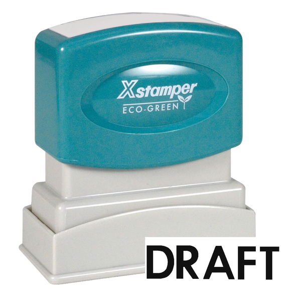 DRAFT Pre-Inked Xstamper Stock Stamp 1/2" x 1-5/8"
