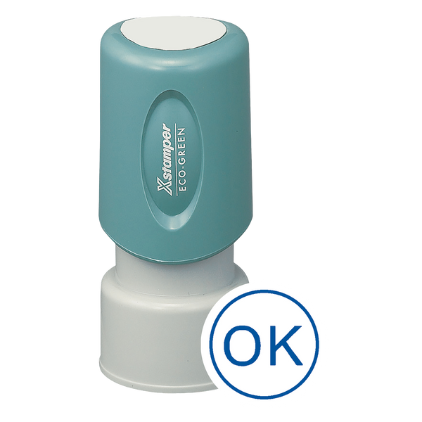 OK Pre-Inked Xstamper Round Stock Stamp 5/8" Diameter