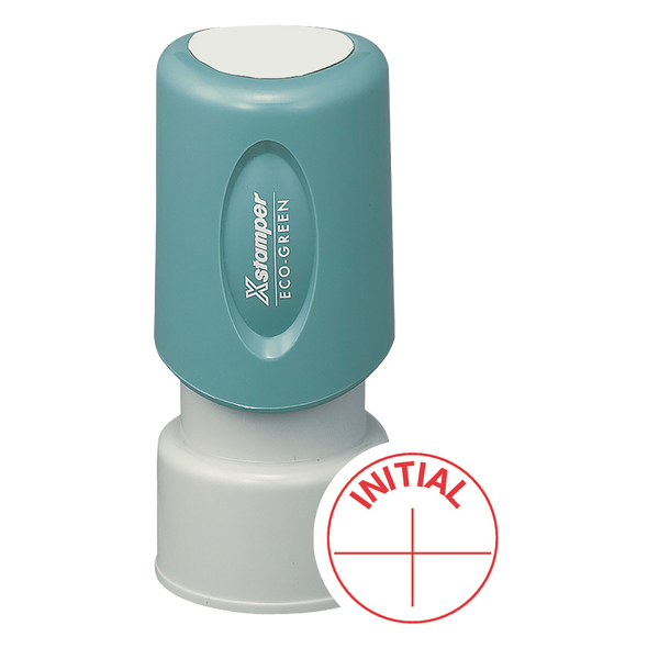 INITIAL Pre-Inked Xstamper Round Stock Stamp 5/8" Diameter