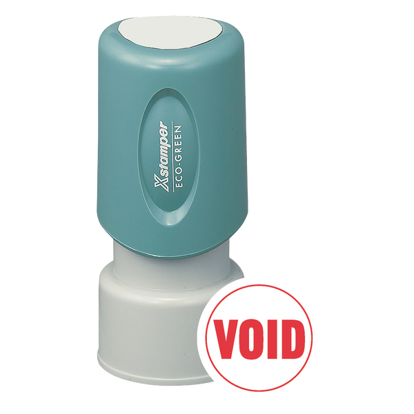 VOID Pre-Inked Xstamper Round Stock Stamp 5/8" Diameter