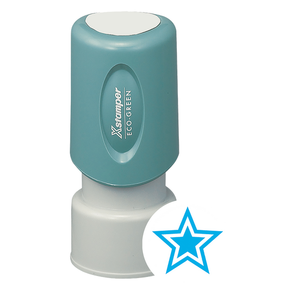 STAR Pre-Inked Xstamper Round Stock Stamp 5/8" Diameter