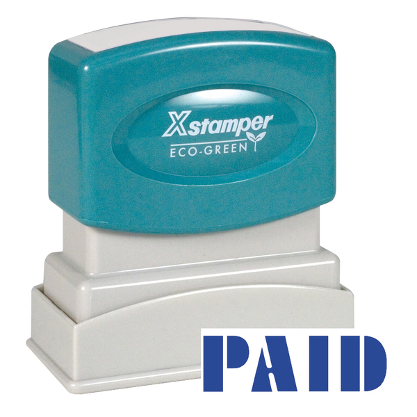 PAID Pre-Inked Xstamper Stock Stamp 1/2" x 1-5/8"