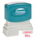 LIBRARY MAIL Pre-Inked Xstamper Stock Stamp 1/2" x 1-5/8"