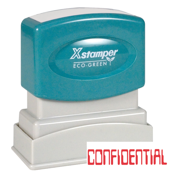 CONFIDENTIAL Pre-Inked Xstamper Stock Stamp 1/2" x 1-5/8"