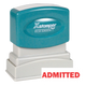 ADMITTED Pre-Inked Xstamper Stock Stamp 1/2" x 1-5/8"