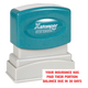 YOUR INSURANCE HAS PAID THEIR PORTION BALANCE DUE IN 30 DAYS Pre-Inked Xstamper Stock Stamp 1/2" x 1-5/8"