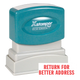 RETURN FOR BETTER ADDRESS Pre-Inked Xstamper Stock Stamp 1/2" x 1-5/8"