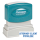 ATTONREY-CLIENT PRIVILEGE Pre-Inked Xstamper Stock Stamp 1/2" x 1-5/8"