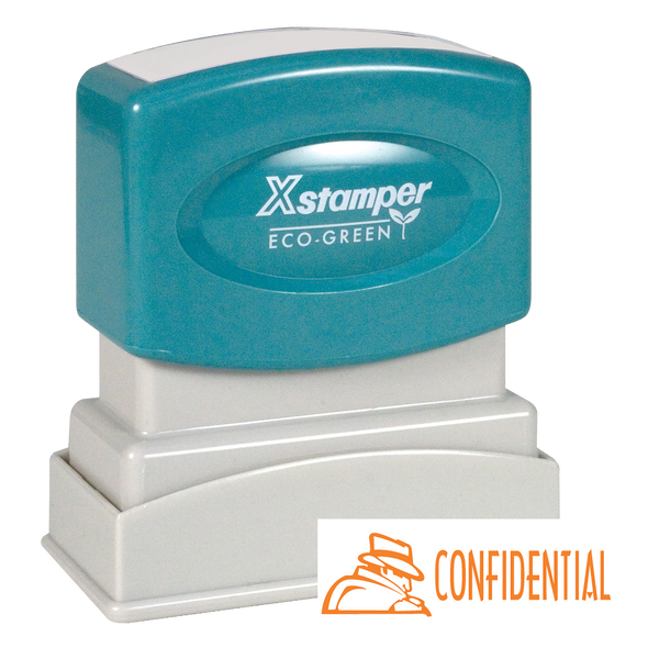 CONFIDENTIAL Pre-Inked Xstamper Stock Stamp 1/2" x 1-5/8"