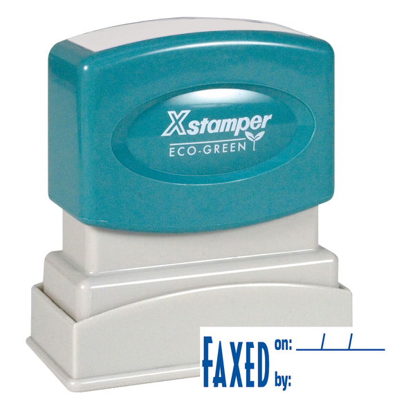 FAXED ON/BY Pre-Inked Xstamper Stock Stamp 1/2" x 1-5/8"
