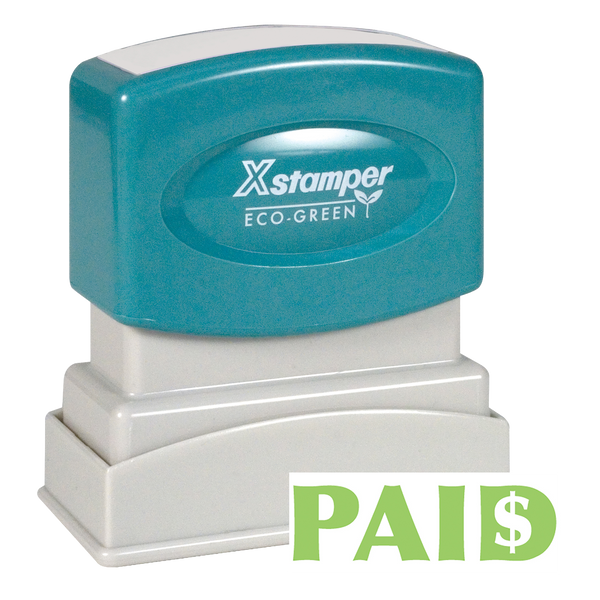 PAID Pre-Inked Xstamper Stock Stamp 1/2" x 1-5/8"