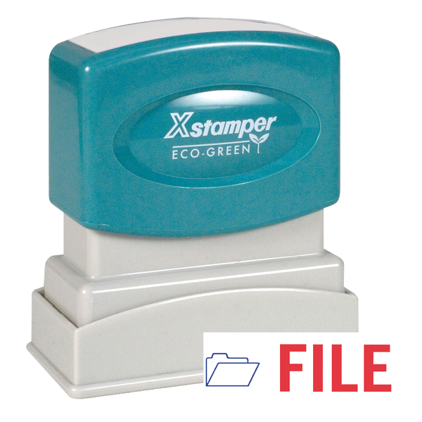 FILE Pre-Inked Xstamper Stock Stamp 1/2" x 1-5/8"