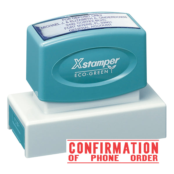 CONFIRMATION OF PHONE ORDER 1-Color Jumbo Stock Stamp