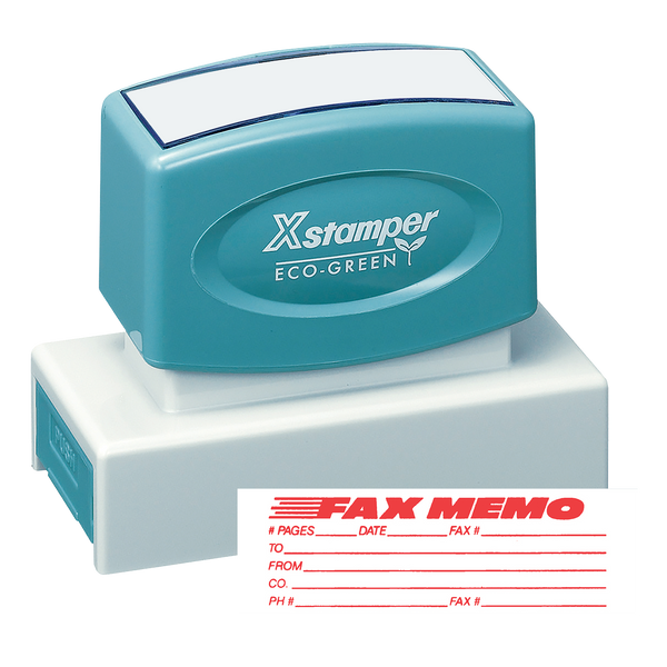 FAX MEMO Pre-Inked Xstamper Jumbo Stock Stamp 7/8" X 2-3/4"