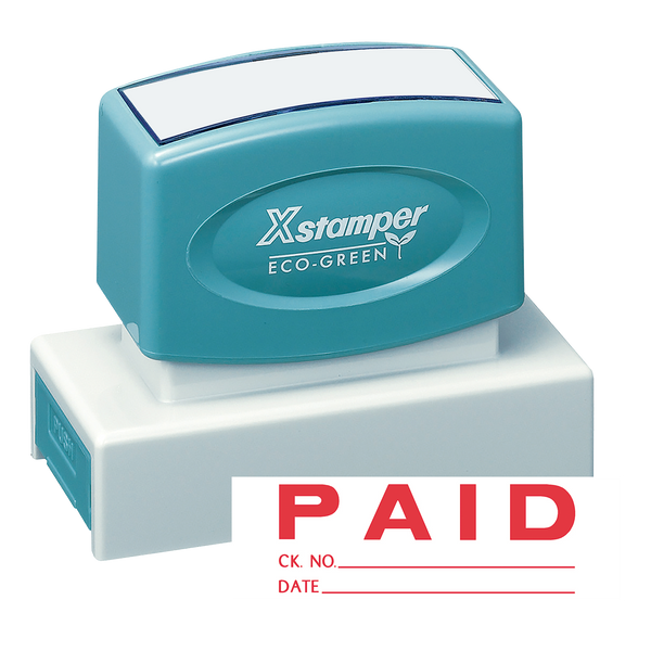 PAID Pre-Inked Xstamper Jumbo Stock Stamp 7/8" X 2-3/4"