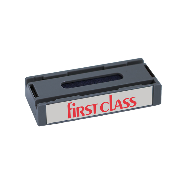 FIRST CLASS Pre-Inked Xstamper Stock Replacement Cartridge for Spin 'N Stamp 1/2" X 1-5/8"
