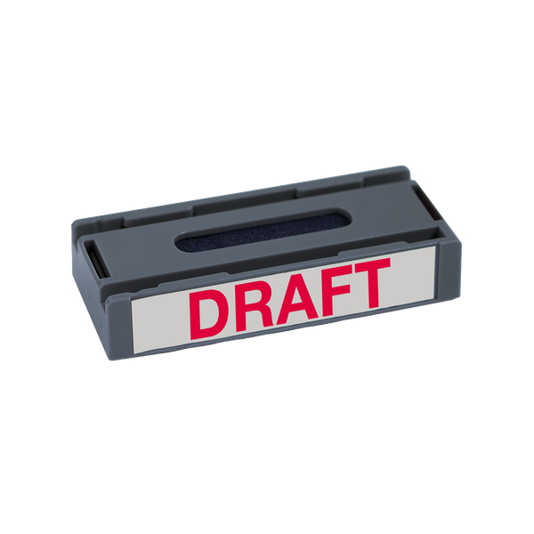 DRAFT Pre-Inked Xstamper Stock Replacement Cartridge for Spin 'N Stamp 1/2" X 1-5/8"