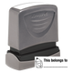 THIS BELONGS TO Pre-Inked Xstamper vX Stock Teacher Stamp 1/2" x 1-5/8"