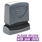 35172 'PLEASE REVIEW with your child' 1/2" x 1-5/8"