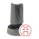 ANGRY FACE Pre-Inked Xstamper vX Xpressions Round Stock Stamp 7/8" Diameter