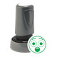 SURPRISED FACE Pre-Inked Xstamper vX Xpressions Round Stock Stamp 7/8" Diameter