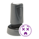CROSSED OUT EYES FACE Pre-Inked Xstamper vX Xpressions Round Stock Stamp 7/8" Diameter