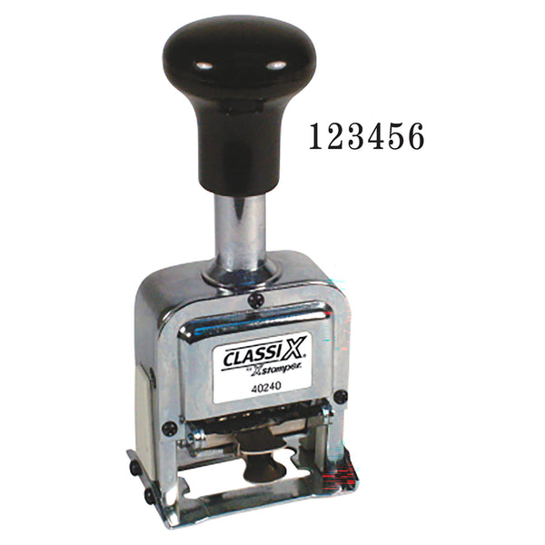 Number Stamp Size 1 / 6-Band Automatic Metal Self-Inking