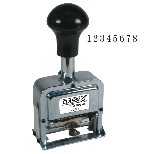 Automatic 8-Band Number Stamp, Metal, 1/4" x 1-5/16"