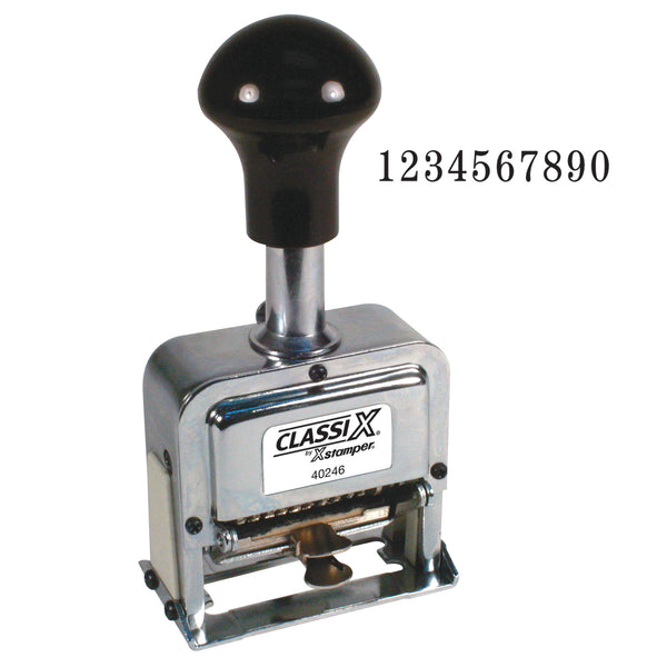Number Stamp Size:1/10-Band Metal Self-Inking Automatic