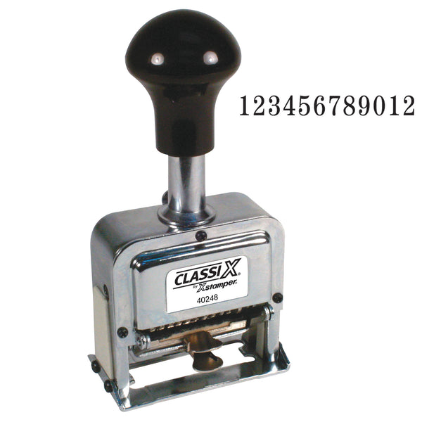 Number Stamp Size:1/12-Band Metal Self-Inking Automatic