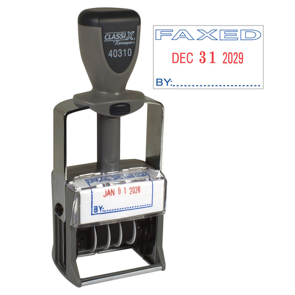 FAXED Dater 1" x 1-1/2" Steel Self-Inking