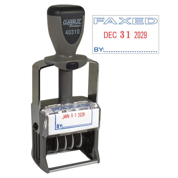 FAXED Dater 1" x 1-1/2" Steel Self-Inking