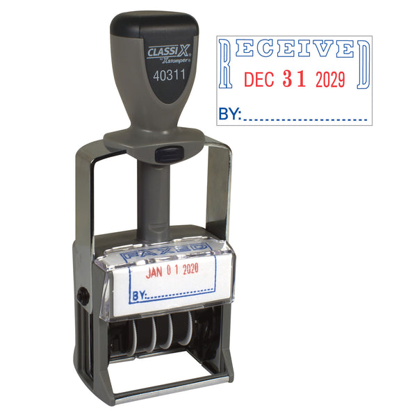 RECEIVED Dater 1" x 1-5/8" Steel Self-Inking