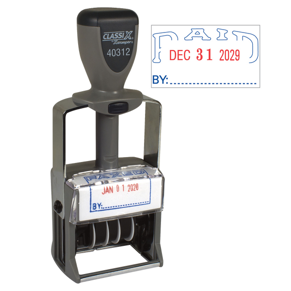 PAID Dater 1" x 1-5/8" Steel Self-Inking