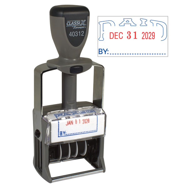 PAID Dater 1" x 1-5/8" Steel Self-Inking