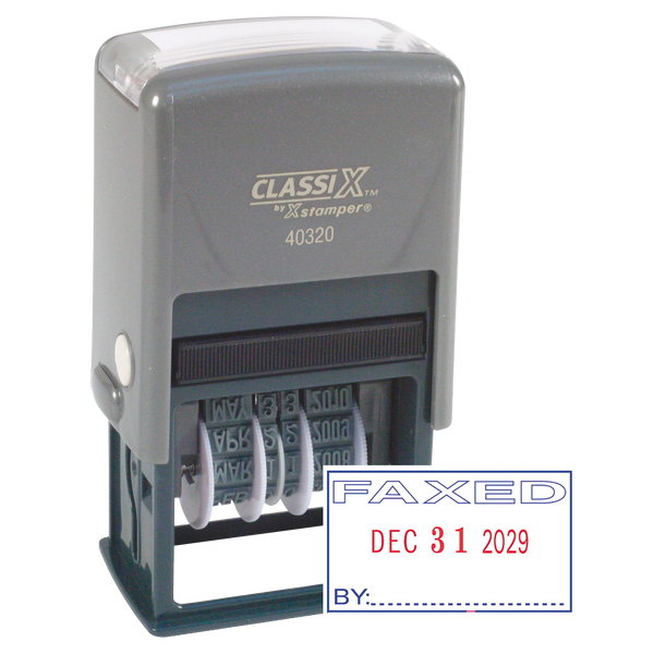 FAXED Dater 1" x 1-1/2" Plastic Self-Inking