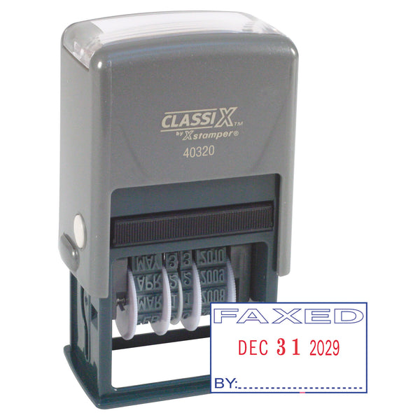 FAXED Dater 1" x 1-1/2" Plastic Self-Inking