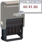 FAXED Dater 1" x 1-1/2" Plastic Self-Inking