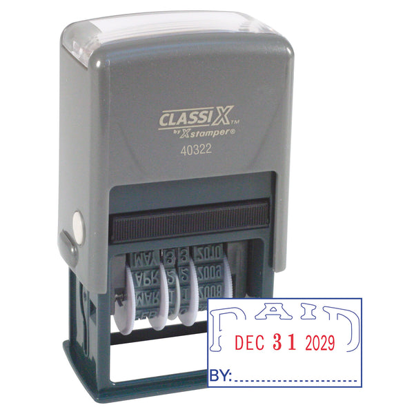 PAID Dater 1" x 1-1/2" Plastic Self-Inking