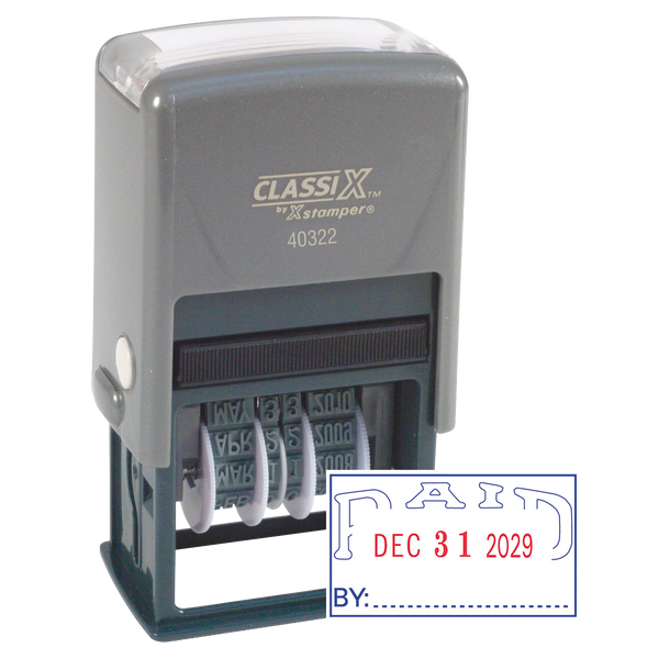 PAID Dater 1" x 1-1/2" Plastic Self-Inking