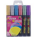 2mm Bullet 6PK Poster Markers (Metallic) EPP-4