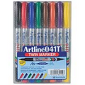 Twin Nib 0.4/1mm Bullet 8pk Permanent Markers