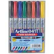Twin Nib 0.4/1mm Bullet 8pk Permanent Markers