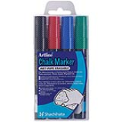 Chalk Marker 2.mm Bullet 4pk Erasable (Primary) Colors EPW-4